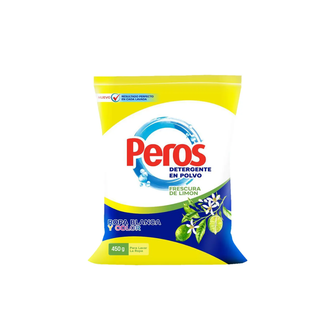 Detergente en Polvo Peros Frescura de Limón 20 und x 450 gr.